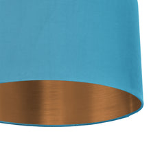 Load image into Gallery viewer, Turquoise velvet with brushed copper liner