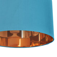 Load image into Gallery viewer, Turquoise velvet with mirror copper liner
