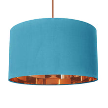 Load image into Gallery viewer, Turquoise velvet with mirror copper liner